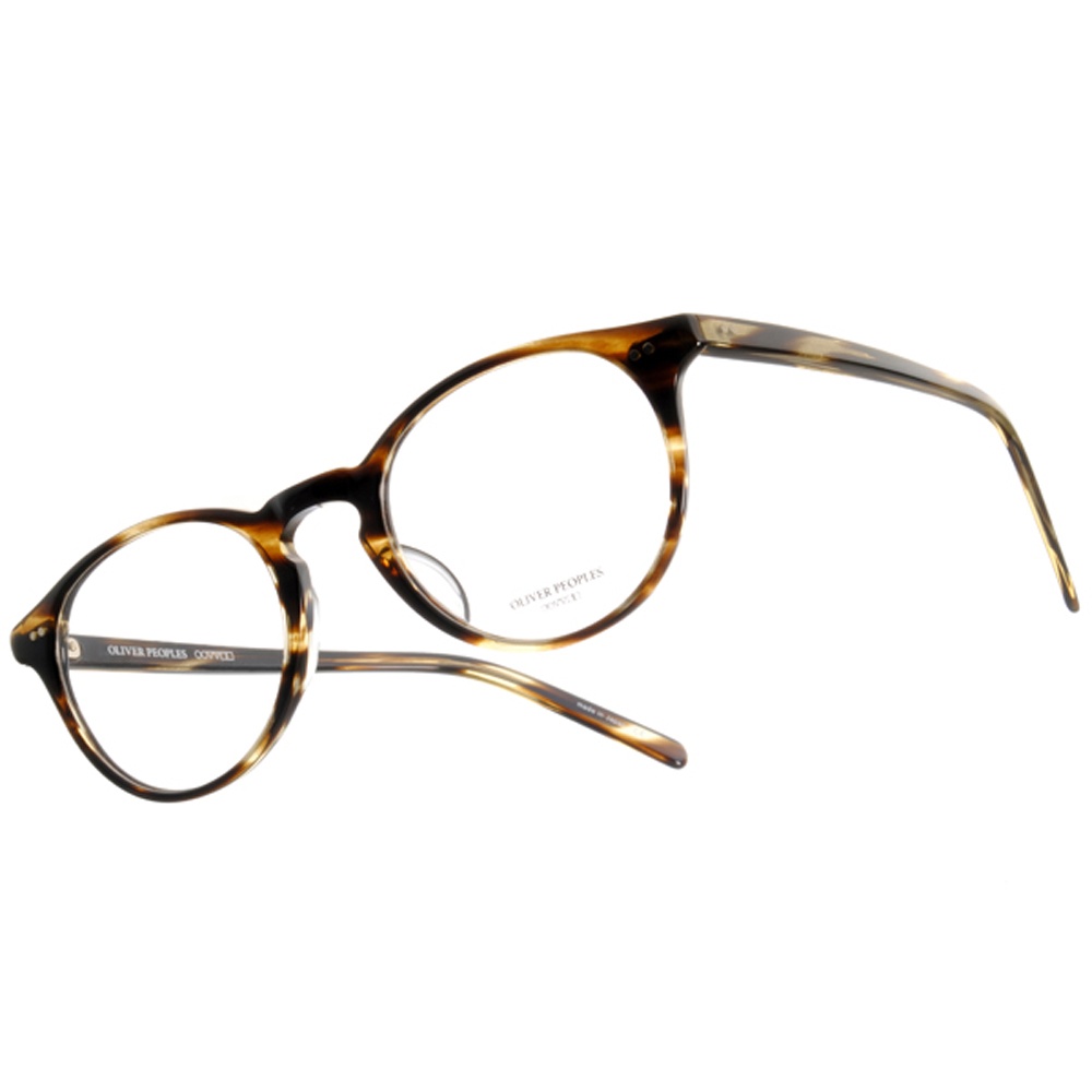 OLIVER PEOPLES 半圓框款光學眼鏡RILEY-K 4663（琥珀棕） - 鏡在眼前-O2O配眼鏡美瞳整合平台