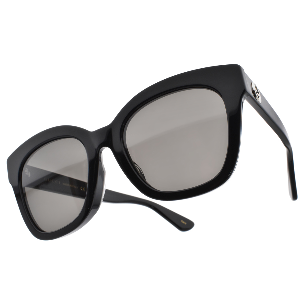 Gucci 虎頭LOGO系列GG0029SA 001（黑）大方框墨鏡眼鏡品牌- 鏡在眼前 